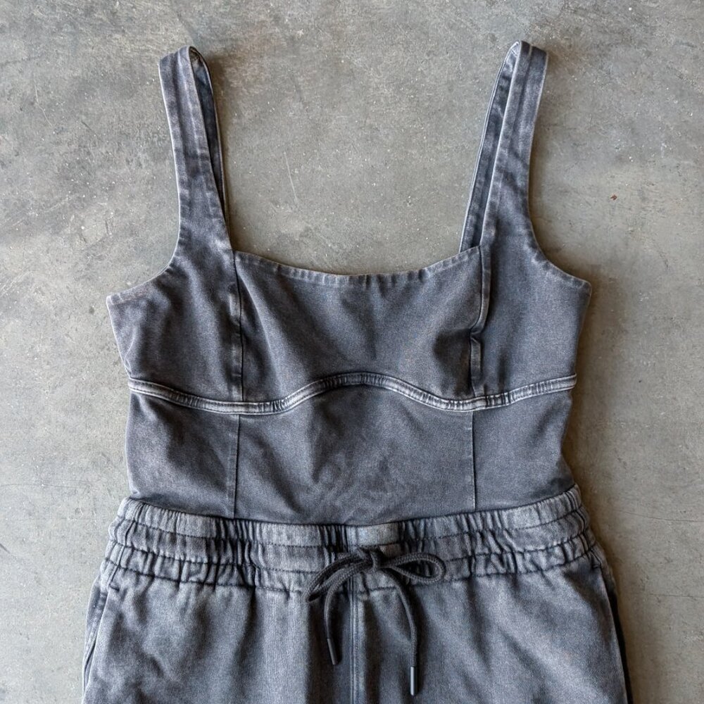 Free People Movement Inbound Onesie Jumpsuit Black Gray small - Picture 3 of 11
